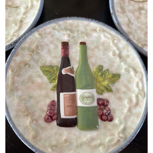 Market Ceramic Box Set of 3 Cocktail Coasters by Manual Woodworkers and Weavers - Picture 2 of 7